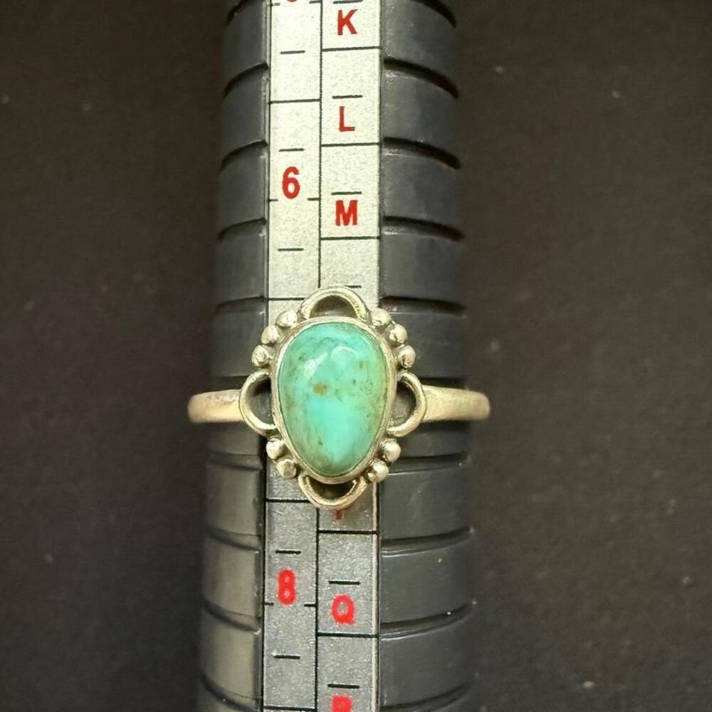Sterling silver handmade kingman turquoise ring